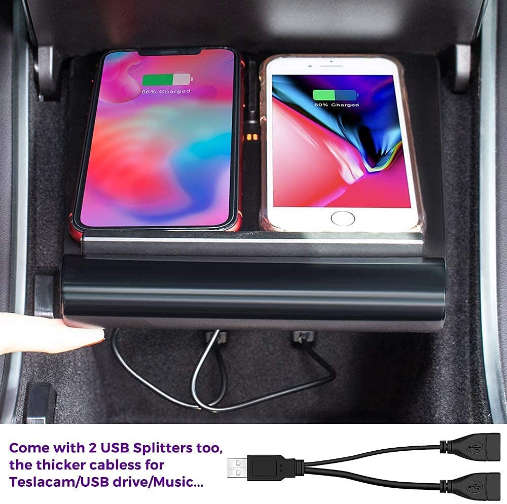 Center Console Wireless Charger for Tesla Model 3