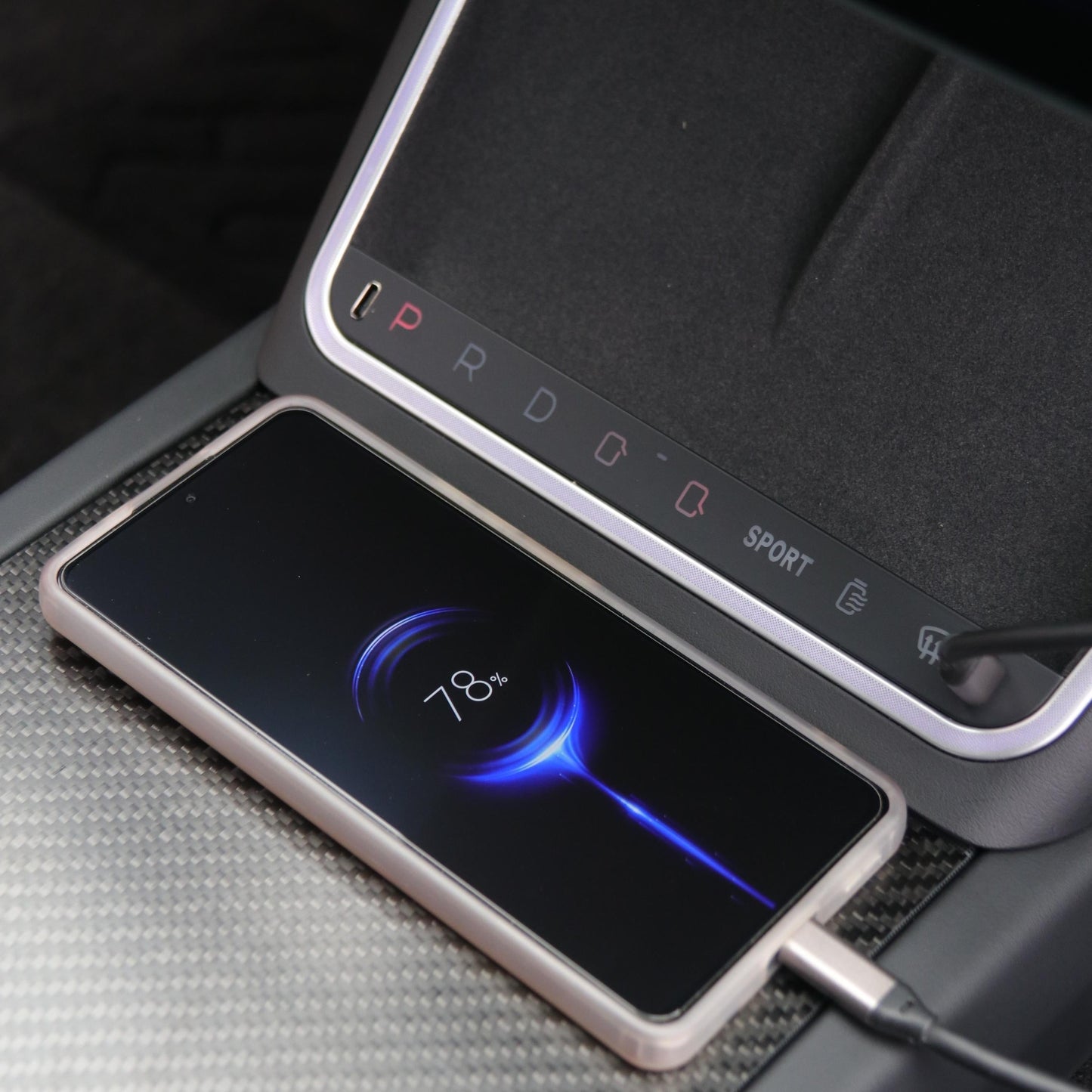 Wireless Charging Smart Button with Ambient Light for Model 3 Highland & New Model Y