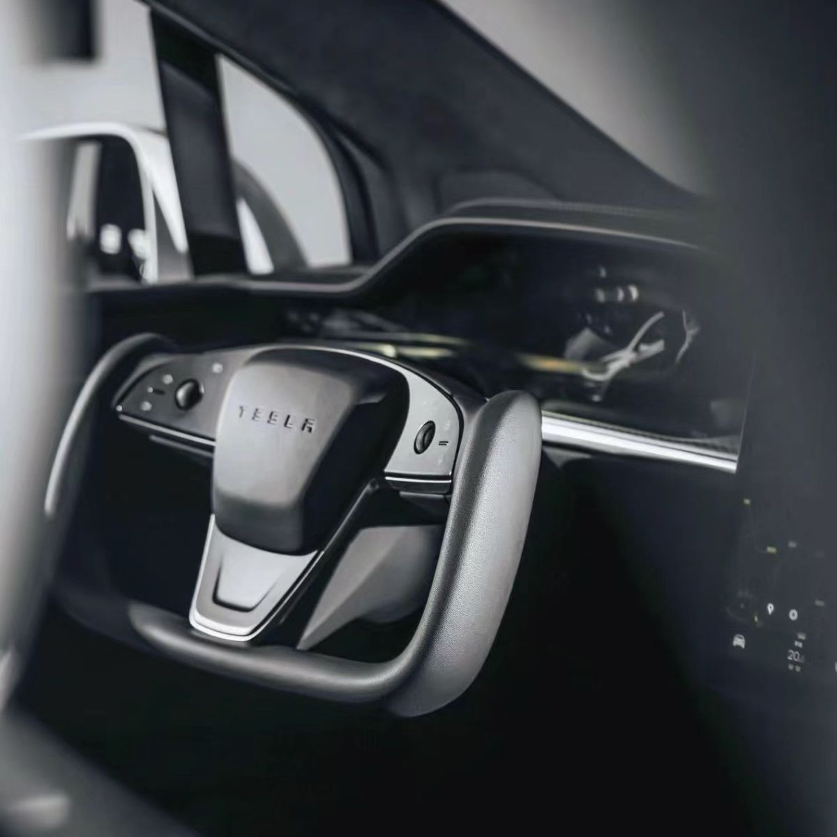 TESERY Yoke Plaid Steering Wheel Replacement for Tesla Model S / X 2021-2025 【Style 18】