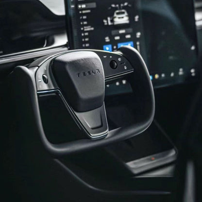 TESERY Yoke Plaid Steering Wheel Replacement for Tesla Model S / X 2021-2025 【Style 18】