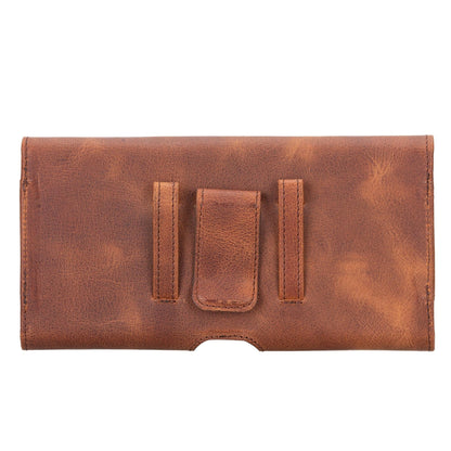 Yonkers Security Belt-Mounted Leather Phone Holster